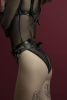 Гартеры Feral Feelings - Belt Briefs, трусики, натуральная кожа, цвет черный || Гартери Feral Feelings - Belt Briefs, трусики, натуральна шкіра, колір чорний || Black leather garter panties Feral Feelings - Belt Briefs