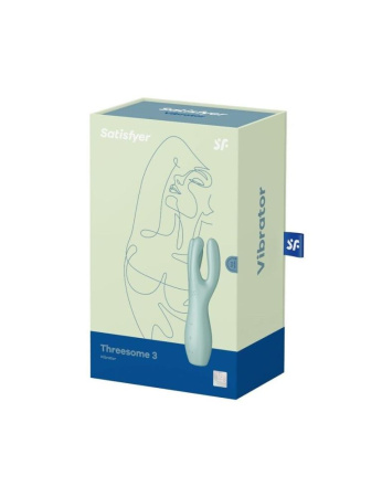 Клиторальный вибратор Satisfyer Threesome 3 Mint с тремя пальчиками || Кліторальний вібратор Satisfyer Threesome 3 Mint з трьома пальчиками || Clitoral vibrator Satisfyer Threesome 3 Mint with finger fingers