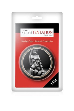 Скотч для бондажа Fetish Tentation Black (15м), не липнет к коже и волоскам, только сам к себе || Скотч для бондажу Fetish Tentation Black (15м), не липне до шкіри і волосків, тільки сам до себе || Tape for bondage Fetish Tentation Black 15m, not sticky to skin