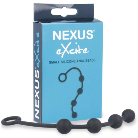 Анальные шарики Nexus Excite Small Anal Beads, силикон, макс. диаметр 2см || Анальні кульки Nexus Excite Small Anal Beads, силікон, макс. діаметр 2 см || Anal beads Nexus Excite Small Anal Beads, diameter 2cm