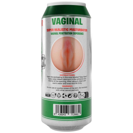 Мастурбатор-вагина Alive Heineken Vagina II в виде банки пива, реалистичный || Мастурбатор-вагіна Alive Heineken Vagina II у вигляді банки пива, реалістичний || 