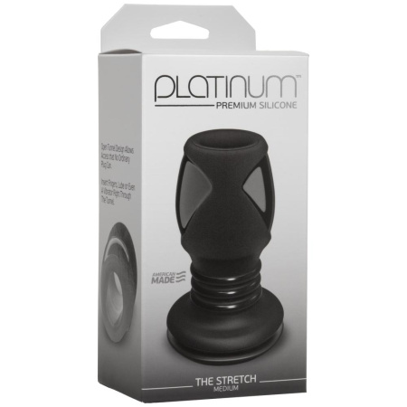 Анальный туннель Doc Johnson Platinum Premium Silicone — The Stretch — Medium — Black || Анальний тунель Doc Johnson Platinum Premium Silicone — The Stretch — Medium — Black || Anal tunnel Doc Johnson Platinum Premium Silicone - The Stretch - Small - Black
