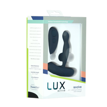Массажер простаты с ротацией и вибрацией Lux Active Revolve, пульт ДУ || Масажер простати з ротацією та вібрацією Lux Active Revolve, пульт ДК || Prostate massager with rotary and vibration Lux Active Revolve, remote REMOTE