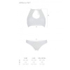 Комплект из бра, трусиков с ажурным декором и открытым шагом Passion URSULA SET S/M, white || Комплект із бра, трусиків з ажурним декором та відкритим кроком Passion URSULA SET S/M, white || Set: 5xl, panties with weave decor and fights shagom Ursula Set white S/M — Passion