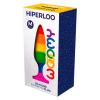 Силиконовая анальная пробка Wooomy Hiperloo Silicone Rainbow Plug M, диаметр 2,9 см, длина 11 см || Силіконова анальна пробка Wooomy Hiperloo Silicone Rainbow Plug M, діаметр 2,9 см, довжина 11 см || 