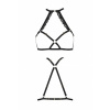 Портупея из стреп с кружевом Passion Exclusive LORRY BRA L/XL, black || Портупея зі стреп з мереживом Passion Exclusive LORRY BRA L/XL, black || On from body-mesh with lace LORRY BRA black L/XL - Passion Exclusive