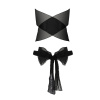 Комплект белья Passion AMORE SET black, стринги и лиф в виде подарочной ленты с бантом || Комплект білизни Passion AMORE SET black, стрінги і ліф у вигляді подарункової стрічки з бантом || Set lingerie AMORE SET black - Passion: thong and bodice in form atlas ribbons with bow