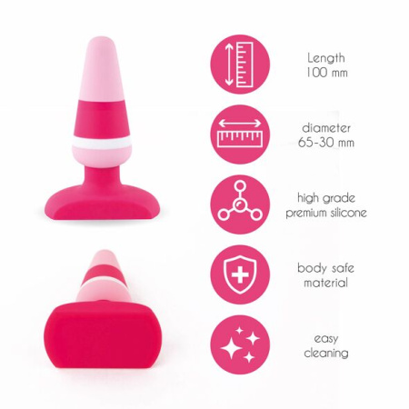Анальная пробка FeelzToys - Plugz Butt Plug Colors Nr. 2 || Анальна пробка FeelzToys - Plugz Butt Plug Colors Nr. 2 || Anal plug FeelzToys - Plugz Butt Plug Colors Nr.2, 10x3cm