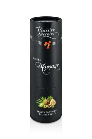 Массажное масло Plaisirs Secrets Exotic Fruits (59мл) с афродизиаками съедобное, подарочная упаковка || Масажна олія Plaisirs Secrets Exotic Fruits (59мл) з афродизіаками їстівна, подарункове паковання || Edible ml oil Plaisirs Secrets Exotic Fruits with aphrodisiacs, 59ml