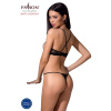 Комплект белья Passion Exclusive QUENTRIS BIKINI L/XL, black, стринги и полуоткрытый лиф || Комплект білизни Passion Exclusive QUENTRIS BIKINI L/XL, black, стрінги і напіввідкритий ліф || Setris Bikini Black L / XL - Passion EXCLUSIVE, Thongs and Semi-open Lifts