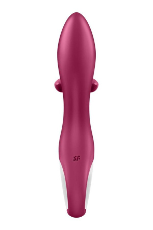 Вибратор кролик с тройным отростком Satisfyer Embrace me Berry, 2 мотора, диаметр 3,6 см || Вібратор-кролик із потрійним відростком Satisfyer Embrace me Berry, 2 мотори, діаметр 3,6 см || Vibrator hug with triple extension Satisfyer Embrace me Berry, 2 motors, diameter 3,6 cm
