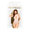 Боди с глубоким декольте и высокими трусиками Penthouse - Toxic Powder White M/L || Боді з глибоким декольте та високими трусиками Penthouse - Toxic Powder White M/L || Penthouse Plunging Neck Bodysuit - Toxic Powder White M / L