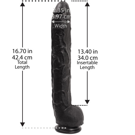 Фаллоимитатор Doc Johnson Dick Rambone Cock Black, диаметр 6см, длина 42см, ПВХ || Фалоімітатор Doc Johnson Dick Rambone Cock Black, діаметр 6 см, довжина 42 см, ПВХ || 