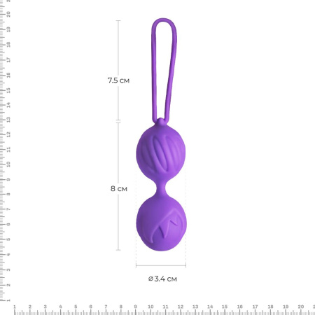 Вагинальные шарики Adrien Lastic Geisha Lastic Balls Mini Violet (S), диаметр 3,4см, масса 85г || Вагінальні кульки Adrien Lastic Geisha Lastic Balls Mini Violet (S), діаметр 3,4 см, маcа 85 г || Simulator balls Adrien Lastic Geisha Lastic Balls Mini Violet (S), diameter 3,4cm