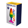 Силиконовая анальная пробка Wooomy Hiperloo Silicone Rainbow Plug S, диаметр 2,4 см, длина 9 см || Силіконова анальна пробка Wooomy Hiperloo Silicone Rainbow Plug S, діаметр 2,4 см, довжина 9 см || 