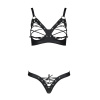 Комплект из экокожи Passion CELINE BIKINI 6XL/7XL black, открытый бра, стринги со шнуровкой || Комплект з екошкіри Passion CELINE BIKINI 6XL/7XL black, відкритий бра, стрінги зі шнурівкою || PASSION CELINE CELINE CELINE CELINE CELINE CELINE CELINE CELINE CELINE CELINII