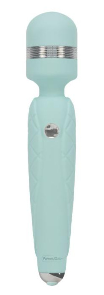 Роскошный вибромассажер PILLOW TALK - Cheeky Teal с кристаллом Swarovski, плавное повышение мощности