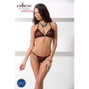Комплект белья Passion MELISSA BIKINI S/M, black, лиф со шнуровкой и трусики стринги || Комплект білизни Passion MELISSA BIKINI S/M, black, ліф зі шнурівкою і трусики стрінги || Set lingerie MELISSA BIKINI black S/M - Passion: bodice with lacing and panties thong