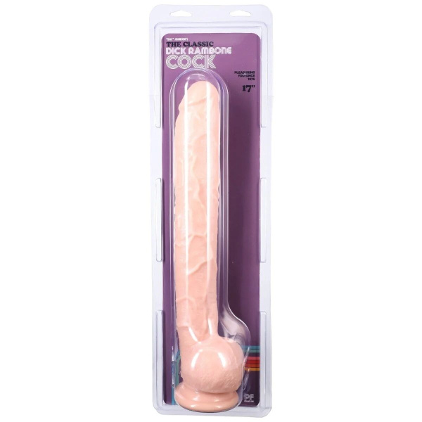 Фаллоимитатор Doc Johnson Dick Rambone Cock White, диаметр 6см, длина 42см, ПВХ