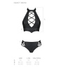 Комплект из эко-кожи Passion NANCY BIKINI S/M, black, бра и трусики с имитацией шнуровки || Комплект з еко-шкіри Passion NANCY BIKINI S/M, black, бра та трусики з імітацією шнурівки || Set from eco-leather Nancy Bikini black S/M - Passion, 5xl and panties with imitation lacing