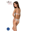 Комплект из бра, трусиков с ажурным декором и открытым шагом Passion URSULA SET S/M, white || Комплект із бра, трусиків з ажурним декором та відкритим кроком Passion URSULA SET S/M, white || Set: 5xl, panties with weave decor and fights shagom Ursula Set white S/M — Passion