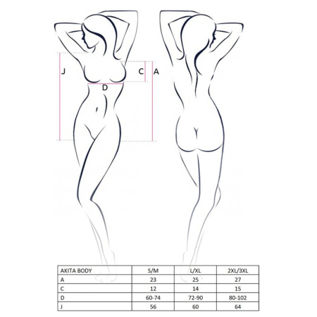 Боди с высоким вырезом бедра Passion Exclusive AKITA BODY S/M, red || Боді з високим вирізом стегна Passion Exclusive AKITA BODY S/M, red || Bodysuit with high cut hips AKITA BODY red S/M - Passion Exclusive
