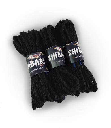 Джутовая веревка для Шибари Feral Feelings Shibari Rope, 8 м черная || Джутова мотузка для Шибарі Feral Feelings Shibari Rope, 8 м чорна || Jute black ropes for shibari Feral Feelings Shibari Rope, 8m