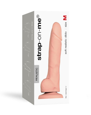 Реалистичный фаллоимитатор Strap-On-Me SOFT REALISTIC DILDO Vanilla - Size M || Реалістичний фалоімітатор Strap-On-Me SOFT REALISTIC DILDO Vanilla - Size M || 
