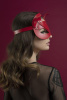 Маска кошечки Feral Feelings - Catwoman Mask, натуральная кожа, красная || Маска кішечки Feral Feelings - Catwoman Mask, натуральна шкіра, червона || Red mask cats from natural skin Feral Feelings - Catwoman Mask
