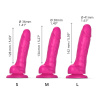 Реалистичный фаллоимитатор Strap-On-Me Sliding Skin Realistic Dildo Fuchsia M, эффект подвижной кожи || Реалістичний фалоімітатор Strap-On-Me Sliding Skin Realistic Dildo Fuchsia M, ефект рухливої шкіри || 