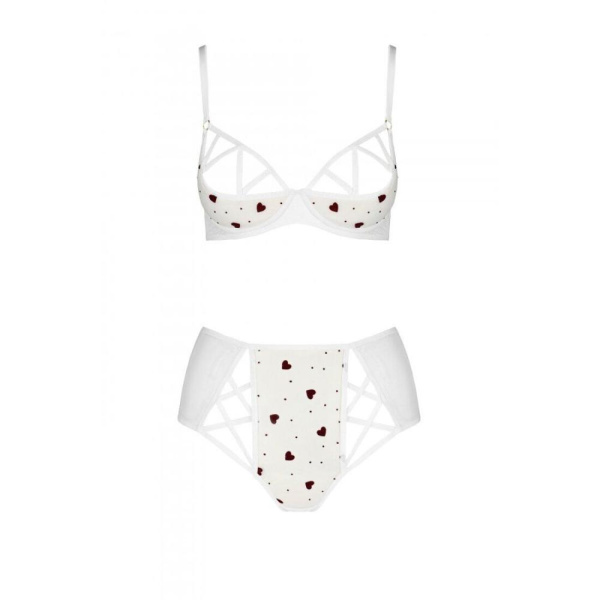 Эротический комплект с рисунком Passion LOVELIA BIKINI XXL/XXXL, white