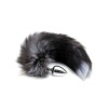 Металлическая анальная пробка Лисий хвост Alive Black And White Fox Tail M, диаметр 3,4 см || Металева анальна пробка Лисячий хвіст Alive Black And White Fox Tail M, діаметр 3,4 см || 
