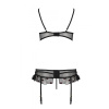 Сексуальный комплект с поясом для чулок Passion LOVELIA SET XXL/XXXL, black || Сексуальний комплект з поясом для панчіх Passion LOVELIA SET XXL/XXXL, black || LOVELIA SET black XXL/XXXL - Passion