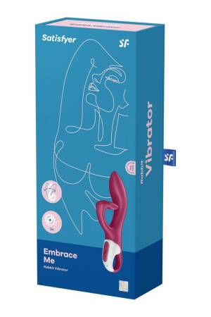 Вибратор кролик с тройным отростком Satisfyer Embrace me Berry, 2 мотора, диаметр 3,6 см || Вібратор-кролик із потрійним відростком Satisfyer Embrace me Berry, 2 мотори, діаметр 3,6 см || Vibrator hug with triple extension Satisfyer Embrace me Berry, 2 motors, diameter 3,6 cm