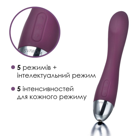 Вибратор для точки G с интеллектуальным режимом Svakom Amy Violet || Вібратор для точки G з інтелектуальним режимом Svakom Amy Violet || Vibrator for G-spot Svakom Amy, purple