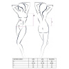 Корсет с открытой грудью Passion JUSTINA CORSET XXL/XXXL, black, трусики, шнуровка, полупрозрачный || Корсет з відкритими грудьми Passion JUSTINA CORSET XXL/XXXL, black, трусики, шнурівка, напівпрозорий || Corset with open breast JUSTINA CORSET black XXL/XXXL - Passion, panties, lacing, semi-transparent