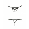 Откровенные трусики-стрепы с кружевом Passion Exclusive SOLON THONG L/XL, black || Відверті трусики-стрепи з мереживом Passion Exclusive SOLON THONG L/XL, black || Frank strap panties with lace SOLON THONG black L/XL - Passion Exclusive