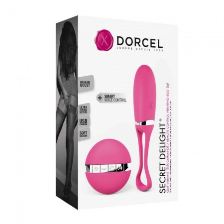 Виброяйцо Dorcel Secret Delight Magenta с пультом ДУ, с турборежимом и голосовым управлением || Віброяйце Dorcel Secret Delight Magenta з пультом ДК, з турборежимом і голосовим керуванням || Vibrating with turbo mode and voice couple Dorcel Secret Delight Magenta, with remote