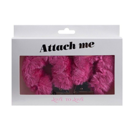 Наручники с плюшевой отделкой Love To Love ATTACH ME Pink || Наручники з плюшевим оздобленням Love To Love ATTACH ME Pink || Soft handcuffs with plush finish Love To Love ATTACH ME Pink