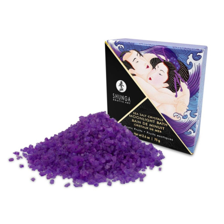 Соль для ванны Shunga Moonlight Bath – Exotic Fruits (75 г), соль Мертвого моря, аромамасла || Сіль для ванни Shunga Moonlight Bath – Exotic Fruits (75 г), сіль Мертвого моря, ароматичні олії || Solo Mertvogo morya for bath Shunga Moonlight Bath - Exotic Fruits, 75 g