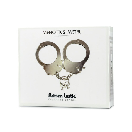Наручники металлические Adrien Lastic Handcuffs Metallic (полицейские) || Наручники металеві Adrien Lastic Handcuffs Metallic (поліцейські) || Police rivets handcuffs Adrien Lastic Handcuffs Metallic