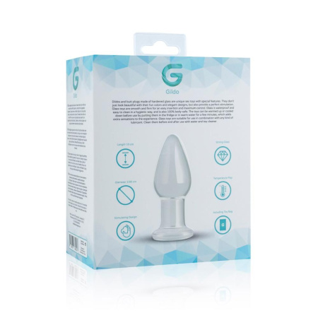 Стеклянная анальная пробка Gildo Glass Buttplug No. 24 || Скляна анальна пробка Gildo Glass Buttplug No. 24 || Glass anal plug Gildo Glass Buttplug No.24, 9,9x3,9cm