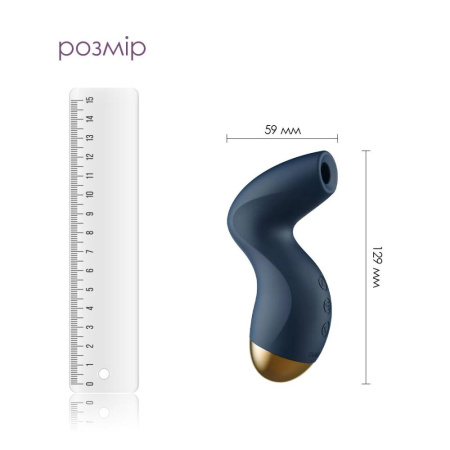 Вакуумный клиторальный стимулятор Svakom Pulse Pure Navy Blue, 5 режимов, 5 интенсивностей в каждом || Вакуумний кліторальний стимулятор Svakom Pulse Pure Navy Blue, 5 режимів, 5 інтенсивностей у кожному || Vacuum clitoral stimulator Svakom Pulse Pure Navy Blue, 5 modes, 5 different in each