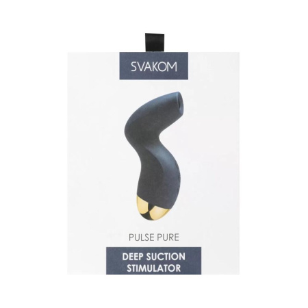 Вакуумный клиторальный стимулятор Svakom Pulse Pure Navy Blue, 5 режимов, 5 интенсивностей в каждом || Вакуумний кліторальний стимулятор Svakom Pulse Pure Navy Blue, 5 режимів, 5 інтенсивностей у кожному || Vacuum clitoral stimulator Svakom Pulse Pure Navy Blue, 5 modes, 5 different in each