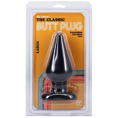 Анальная пробка Doc Johnson Smooth Classic Large - Black, макс. диаметр 5,7см || Анальна пробка Doc Johnson Smooth Classic Large - Black, макс. діаметр 5,7 см || Plug Doc Johnson Smooth Classic Large - Black, diameter 5,7cm