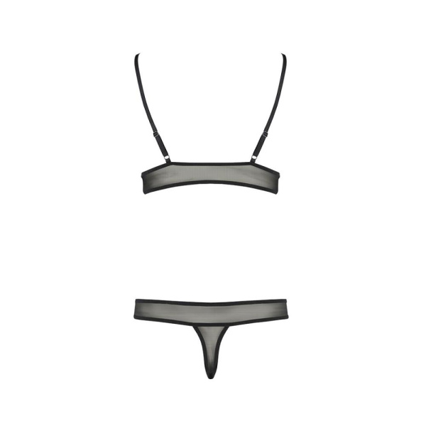 Комплект белья Passion ERZA SET XXL/XXXL, black, лиф и трусики