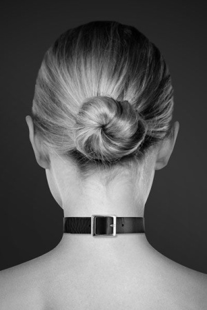 Чокер с кольцом для поводка Bijoux Pour Toi - FETISH Black, экокожа || Чокер з кільцем для повідця Bijoux Pour Toi - FETISH Black, екошкіра || Choker with ring for leash Bijoux Pour Toi - FETISH Black, eco-leather