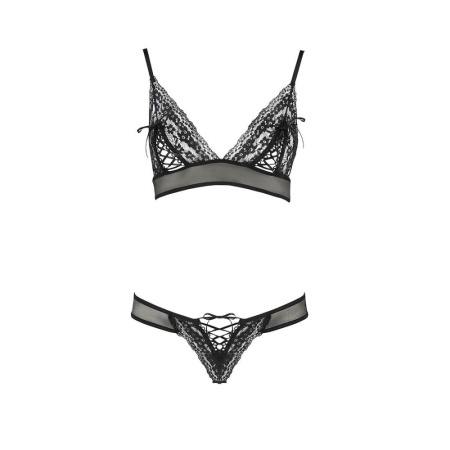 Комплект белья Passion ERZA SET XXL/XXXL, black, лиф и трусики || Комплект білизни Passion ERZA SET XXL/XXXL, black, ліф і трусики || Erza Set Black XXL / XXXL - Passion: Lifts and Panties