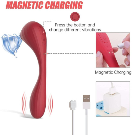 Вакуумный вагинально-клиторальный стимулятор Magic Motion Bobi Red, управление со смартфона || Вакуумний вагінально-кліторальний стимулятор Magic Motion Bobi Red, керування зі смартфона || Vacuum vaginal-clitoral stimulator Magic Motion Bobi Red, control from a smartphone