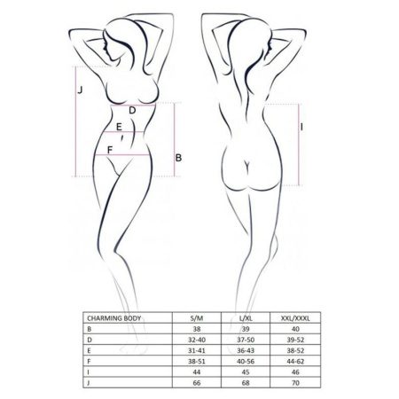Боди Passion CHARMING BODY XXL/XXXL, black || Боді Passion CHARMING BODY XXL/XXXL, black || Bodysuit CHARMING BODY black XXL/XXXL- Passion